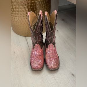 Toddler girl glitter cowgirl boots